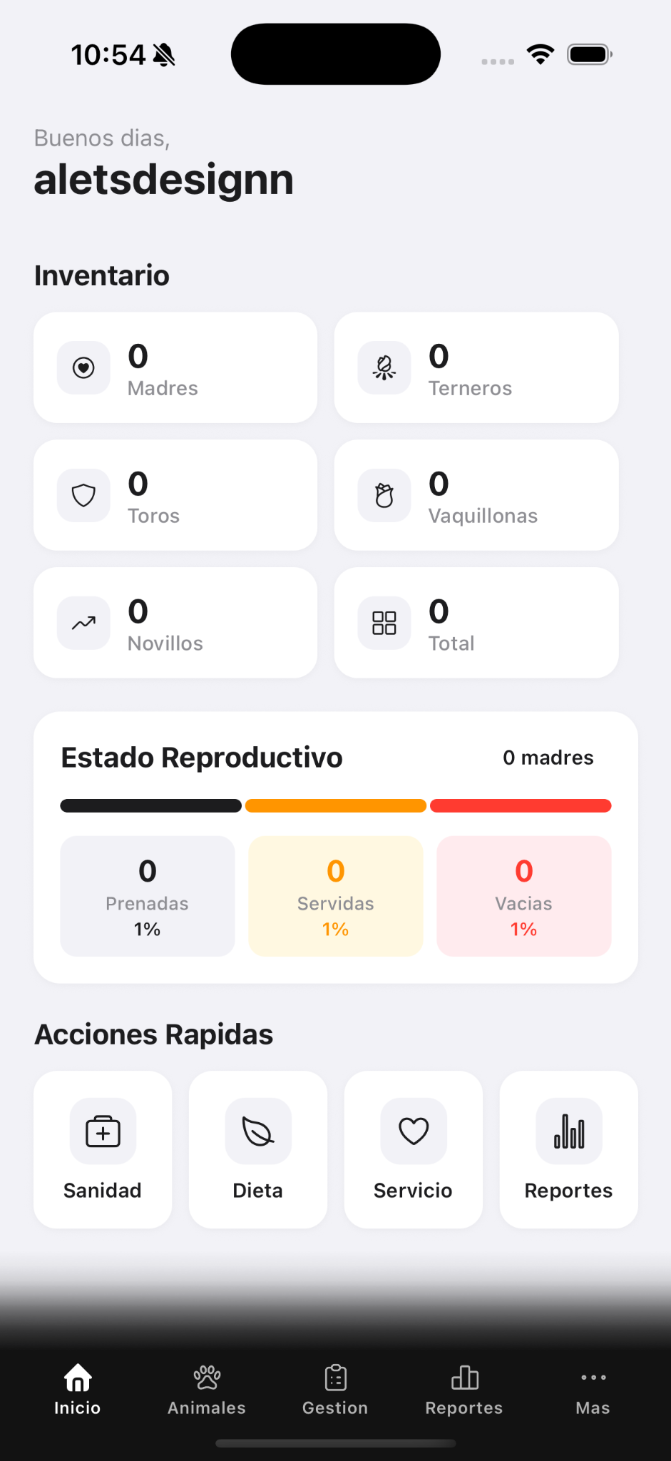 App Vacuno en iPhone